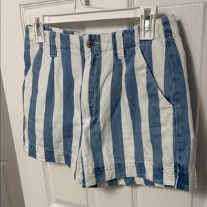 Forever 21 Blue and White Striped shorts